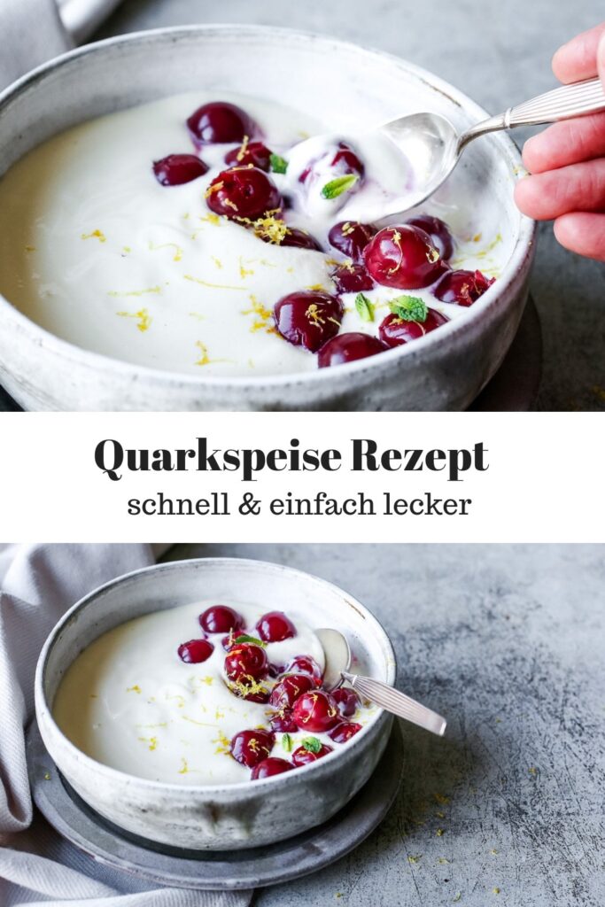Quarkspeise Rezept - ein schneller und einfacher Nachtisch wie bei Oma. Auch für den Thermomix