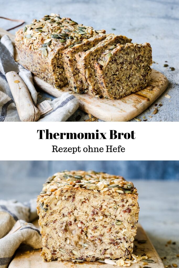 Rezept für ein einfaches Thermomix Brot ohne Hefe. Mega saftig und lecker.