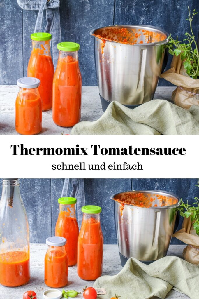 Rezept für eine schmelle und einfache Tomatensauce für den Thermomix. 