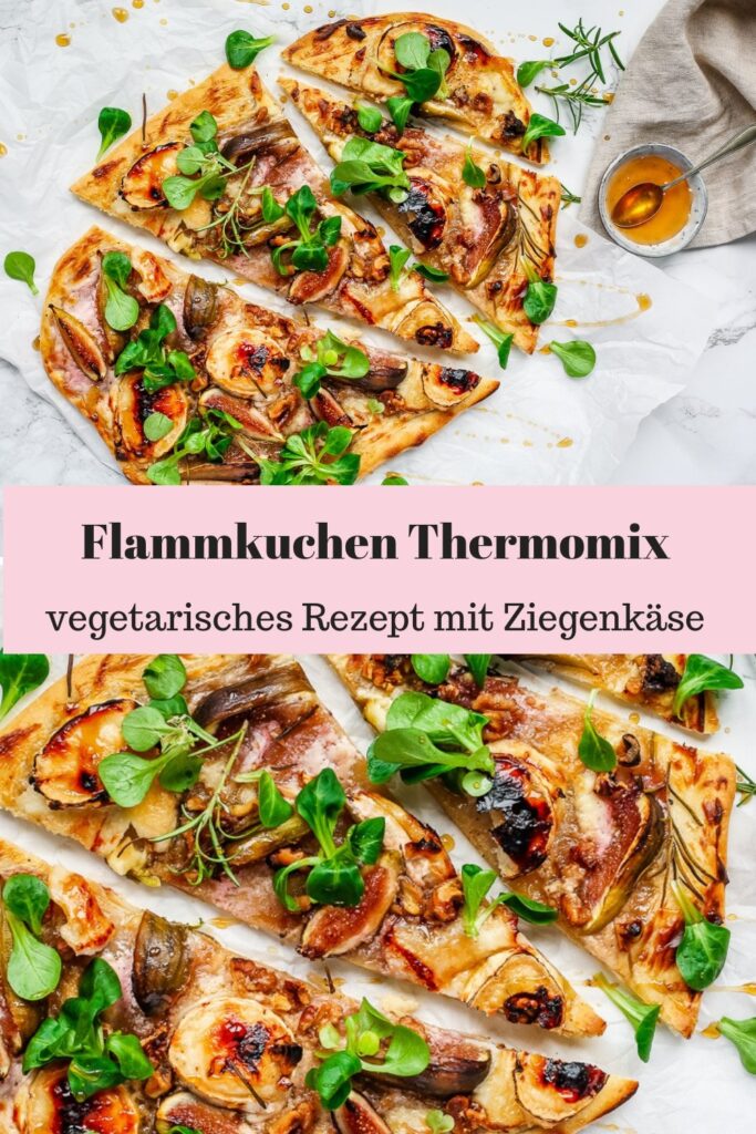 Flammkuchen Thermomix - ein vegetarisches Rezept mit Ziegenkäse